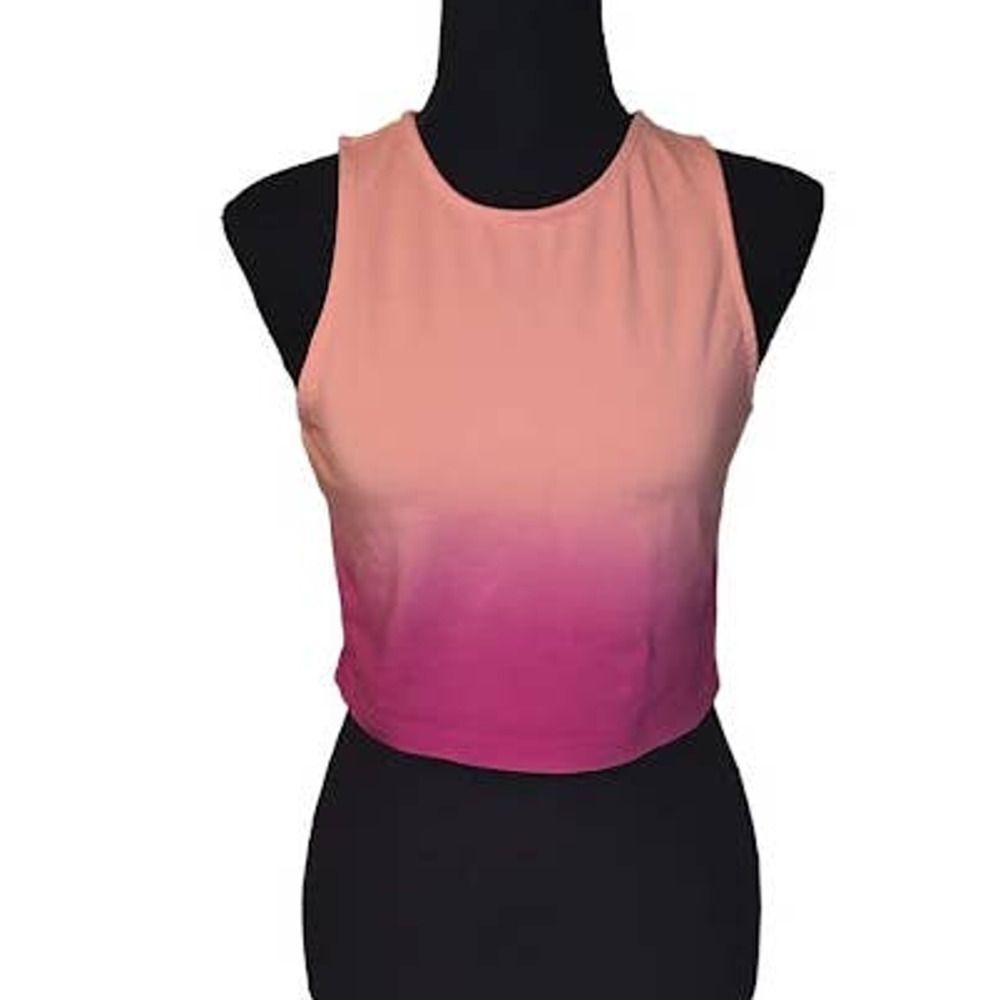 Lou & Grey Pink Ombre Crop Tank Medium